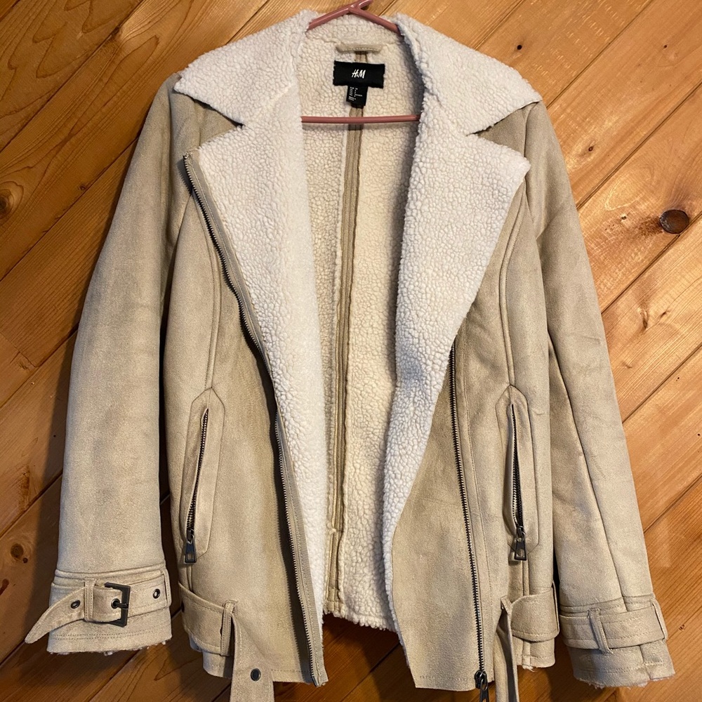 Faux shearling coat